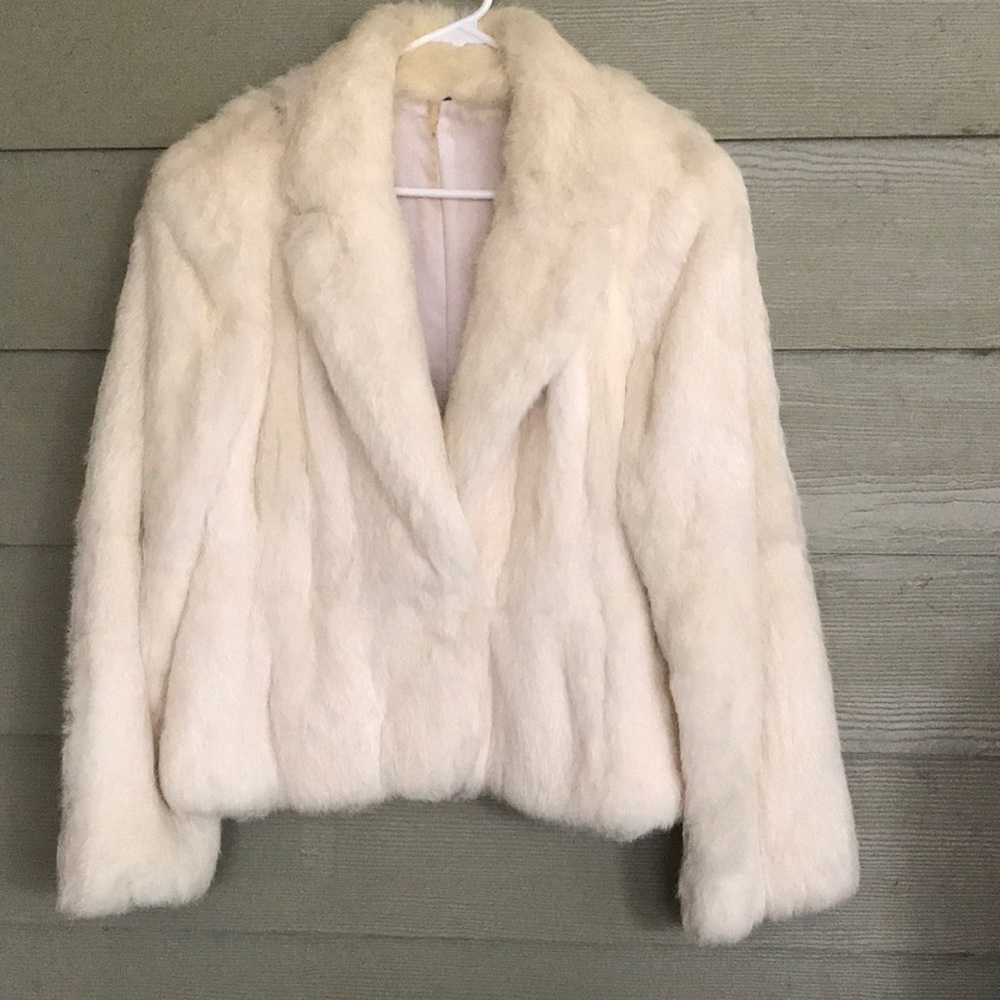 Saga Fox Coat Arctic Fox Fur Pure Creamy White Med
